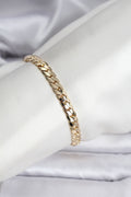 14K Gold Renk Kaplama Ezme Zincir Model Kadın Bileklik